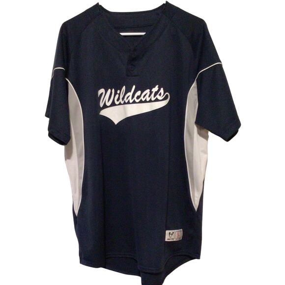 High Five Navy Blue Wildcats Baseball Jersey Sports Shirt Adult Size - Read - Picture 1 of 4